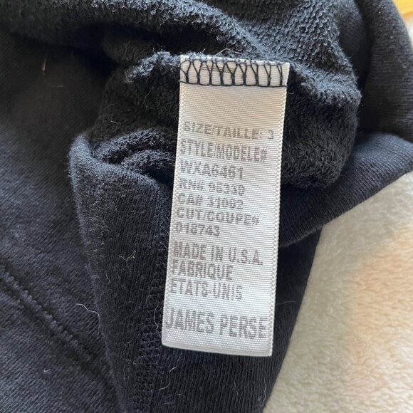 James Perse Raglan Sweatshirt Dress Long Sleeve Size 3 Large Black - Picture 10 of 11